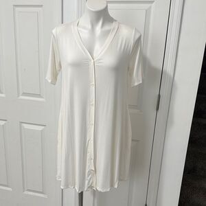 Agnes & Dora Gray Buttoned Mini Dress .Tunic Size Small NWT